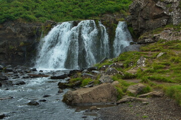 Waterfall Fosarett on Iceland, Europe
