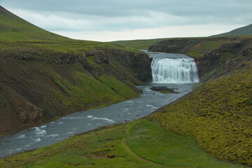 Fototapeta premium Waterfall Porufoss on Iceland, Europe 