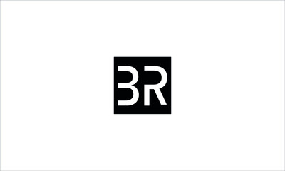 BR, RB, Abstract Letters Logo Monogram - obrazy, fototapety, plakaty