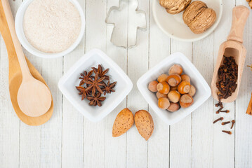 Christmas dessert ingredients