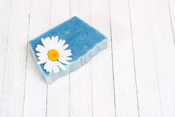 Obraz premium Soap with herbal flower