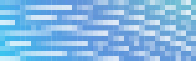 Abstract blue lines mosaic banner background. Vector illustration.