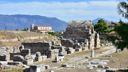 Archaeological Site Of Corinth in Greece