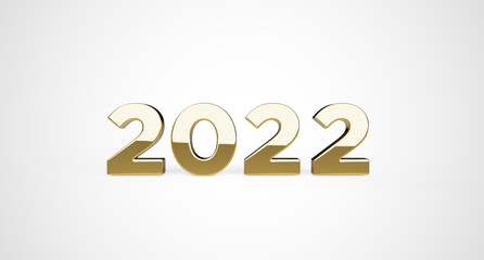 Happy new year 2022 text effect 3d numbers with abstract background 3d illustration