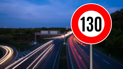 Tempolimit 130 Geschwindigkeitsbegrenzung 