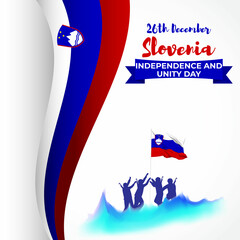 Vector illustration of happy Slovenia independence day