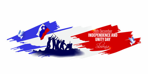 Vector illustration of happy Slovenia independence day