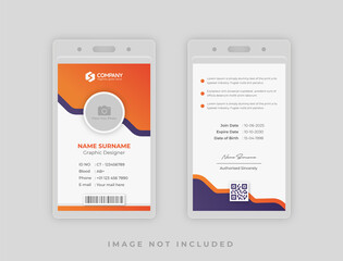 Clean Minimalist Business Identity Card With Orange Color