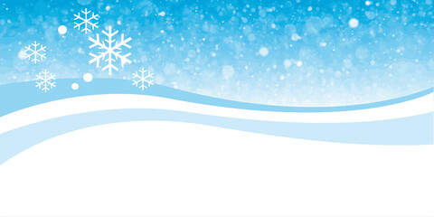 Winter background graphic with snowflakes.