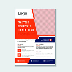Creative Modern And Professional Corporate Business Flyer Template Design in A4 size - Vector