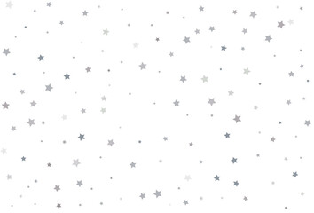 Christmas background with silver stars. Silver star Celebration Confetti.