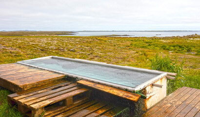 Hot tub at Djúpivogur, hard to find but open for public