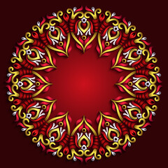 Abstract vector ornamental nature color vintage frame.