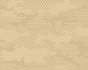 Camouflage seamless pattern modern. Military texture  hexagonal elements. Print on fabric and clothes. Vector illustration