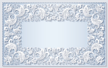 Abstract vector ornamental nature vintage frame.