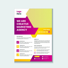 Creative Modern And Professional Corporate Business Flyer Template Design in A4 size - Vector