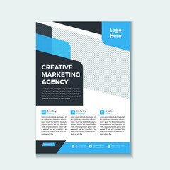 Creative Modern And Professional Corporate Business Flyer Template Design in A4 size - Vector