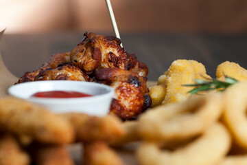 deep fry onion rings are used as a side dish or snack