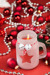 decorations and other attributes for celebrating New Year's holidays