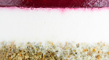 Background from layers of raw mousse cake.