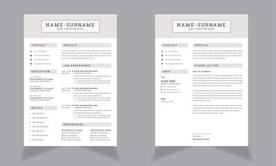 Resume Layout and Creative cv template 