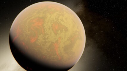 Planets and galaxy, science fiction wallpaper 3d illustration