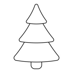 Fototapeta premium Christmas tree. Sketch. Spruce from triangles. Fir tree icon. Vector illustration. Isolated white background. Happy new year and merry christmas. Idea for web design.