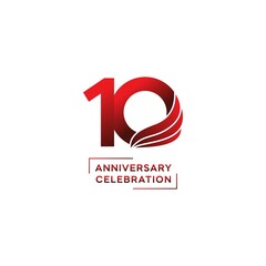 10 year anniversary logo design. vector - template - illustration