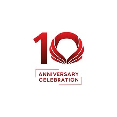 10 year anniversary logo design. vector - template - illustration