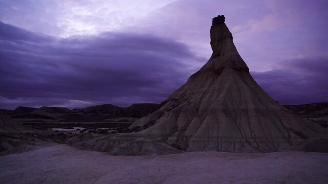 casteldetierra natural monument in the desert of Bardenas Reales in Navarre, Spain