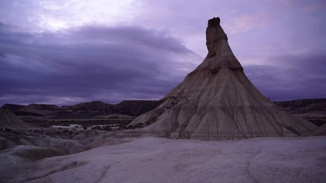 casteldetierra natural monument in the desert of Bardenas Reales in Navarre, Spain