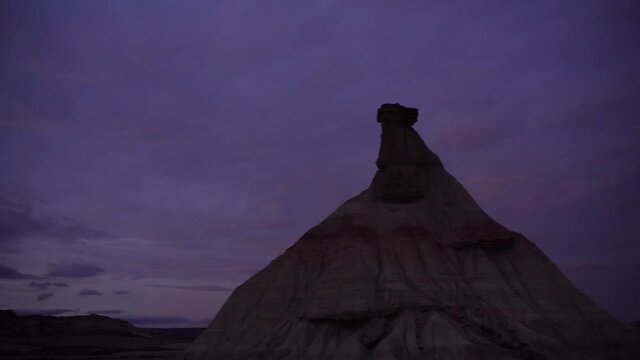 casteldetierra natural monument in the desert of Bardenas Reales in Navarre, Spain