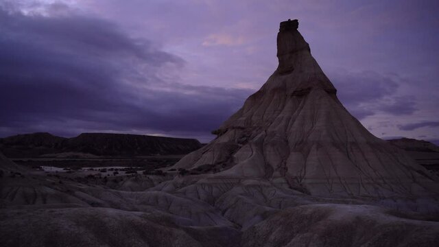 casteldetierra natural monument in the desert of Bardenas Reales in Navarre, Spain