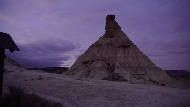 casteldetierra natural monument in the desert of Bardenas Reales in Navarre, Spain