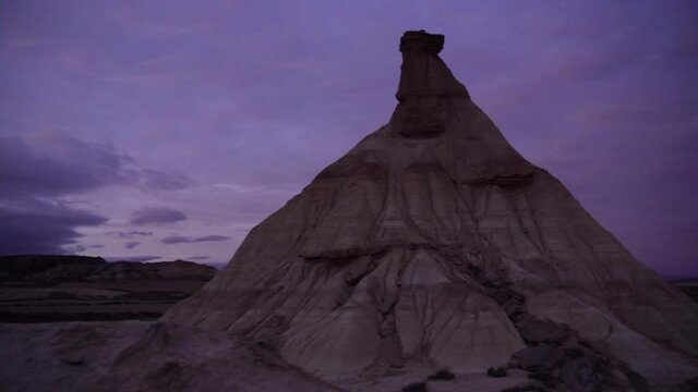 casteldetierra natural monument in the desert of Bardenas Reales in Navarre, Spain