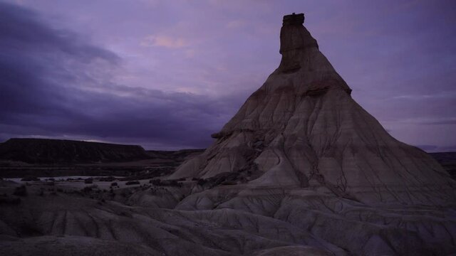 casteldetierra natural monument in the desert of Bardenas Reales in Navarre, Spain