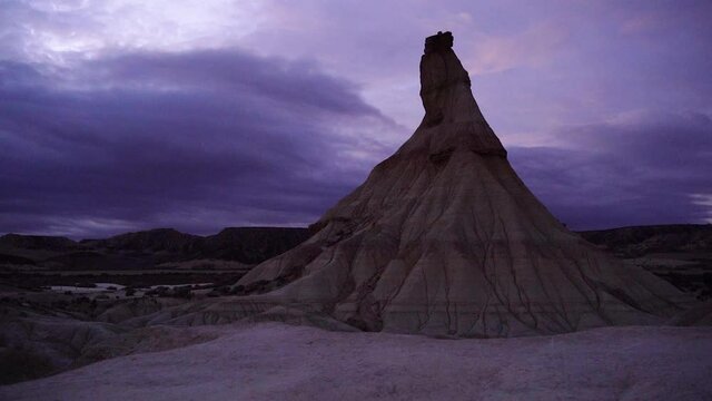 casteldetierra natural monument in the desert of Bardenas Reales in Navarre, Spain
