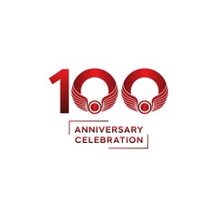 100 year anniversary logo design. vector - template - illustration