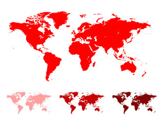 Fototapeta na wymiar World map vector illustration isolated on white background