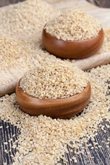 raw bulgur porridge that is not cooking