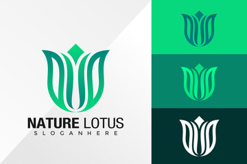 Fototapeta na wymiar Letter U Nature Flower Life Logo Design Vector Template