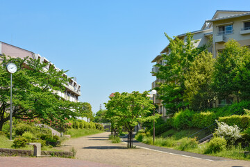Fototapeta na wymiar 東京の住宅地　Residential area in Tokyo, Japan.