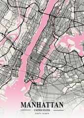Manhattan - United States Neapolitan City Map
