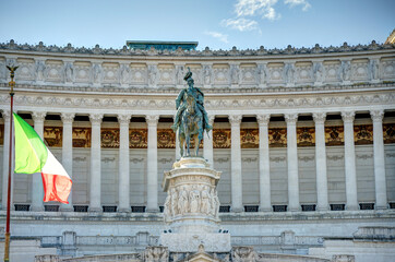 Fototapeta na wymiar Rome, Piazza Venezia, HDR Image