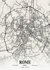 Rome - Italy Neapolitan City Map