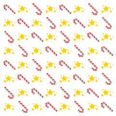 Christmas style seamless pattern candy cane