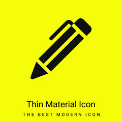 Ballpoint Pen minimal bright yellow material icon