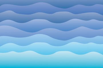 波模様の壁紙、グラデーションがあるブルーの背景