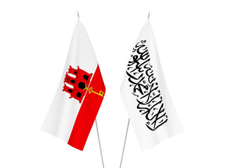 Gibraltar and Taliban flags