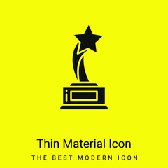 Award minimal bright yellow material icon